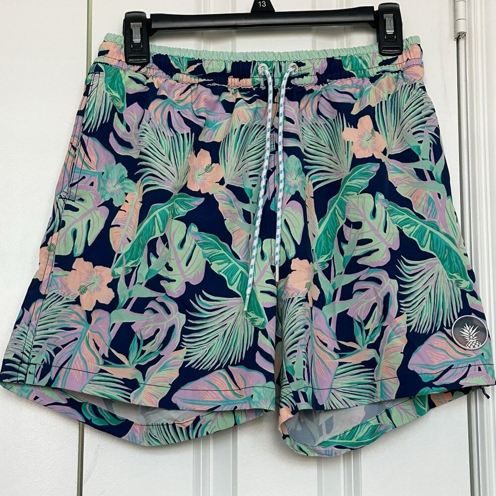 Men's Chubbies Swim Trunks Colorful Leafs